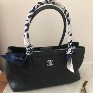 Authentic Chanel caviar leather tote